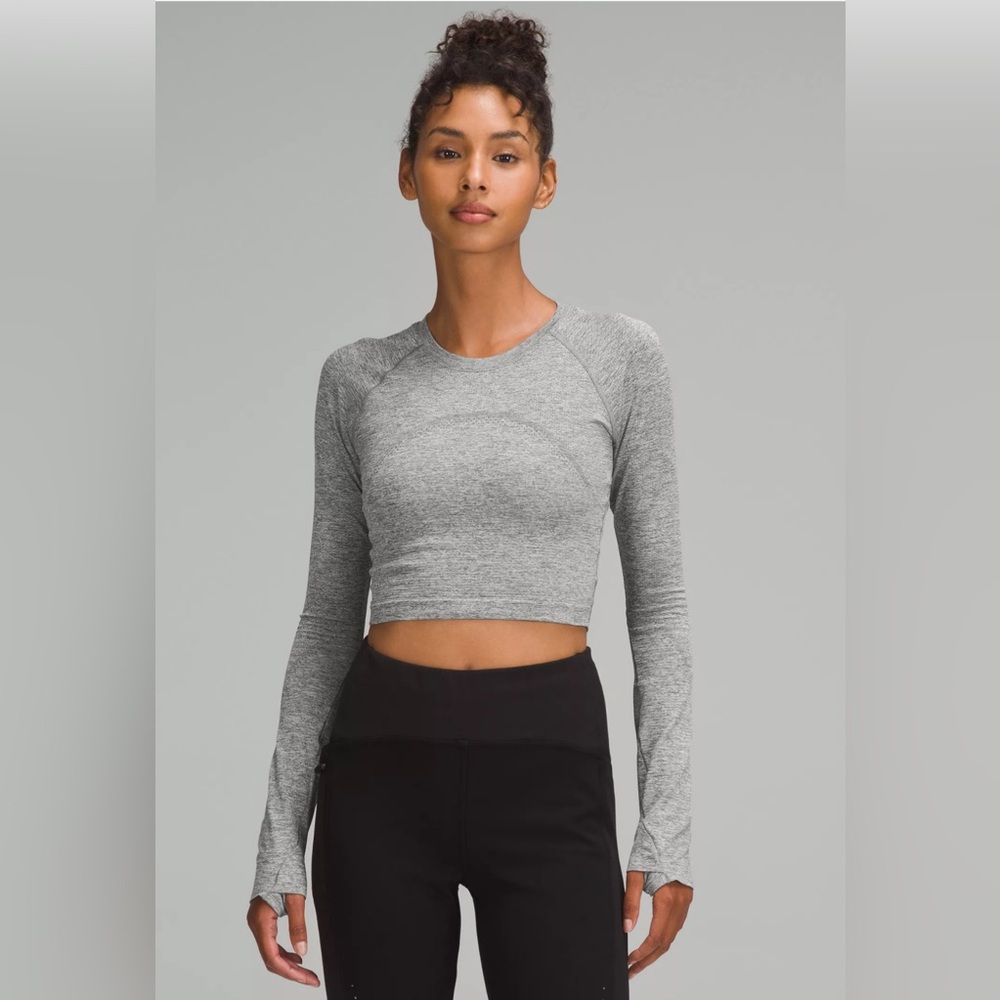 Lululemon • Swiftly Tech Cropped Long-Sleeve Shirt 2.0 • Sz 4